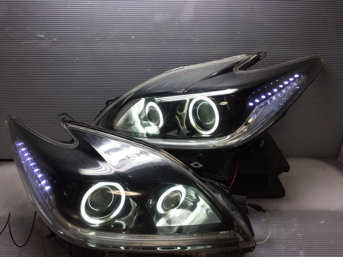 30 プリウス 後期 純正 HID 加工 左右 ヘッドライト - プリウス30後期 