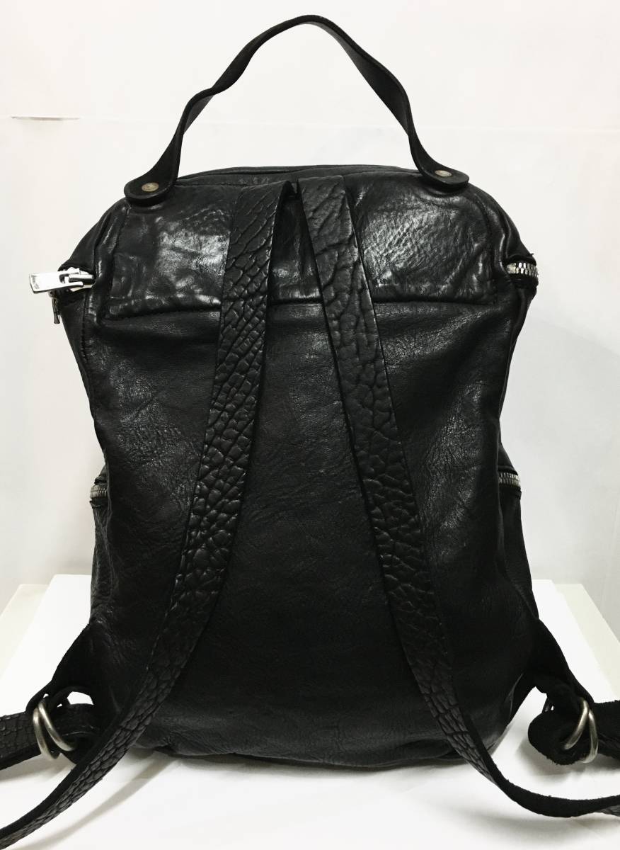GUIDI グイディ レザーバックパック 黒 リュックサック 鞄 【公式通販】