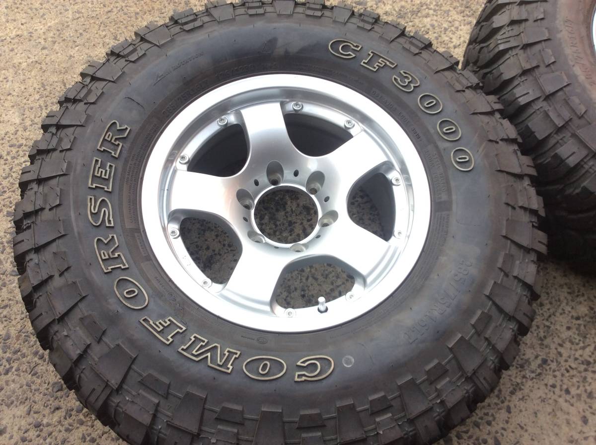 M3838 サーフ ランクル等に！8J +5 16インチアルミ＆285/75R16 マッド  