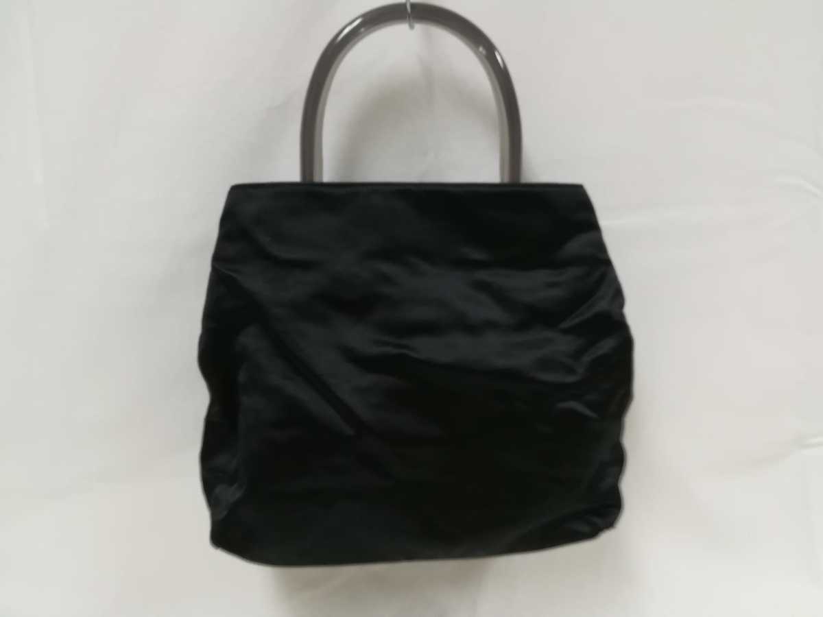 PRADA プラダ ハンドバッグ ブラック 三角プレート トートバッグ 