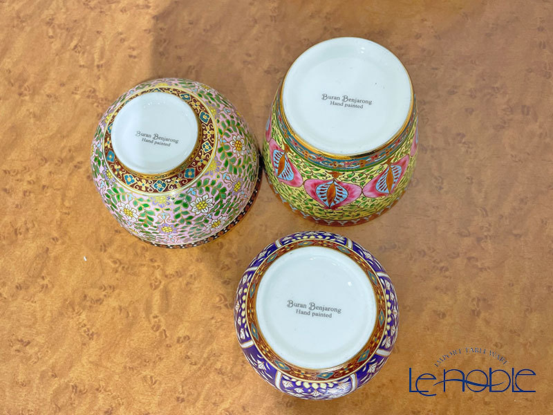 【ブランベンジャロン】フリーカップ ３客セット タイ王室 金彩 湯呑 ベンジャロン焼【ブランド洋食器専門店 ル・ノーブル】_10