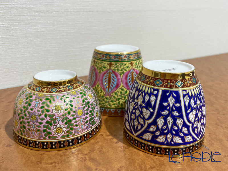 【ブランベンジャロン】フリーカップ ３客セット タイ王室 金彩 湯呑 ベンジャロン焼【ブランド洋食器専門店 ル・ノーブル】_8