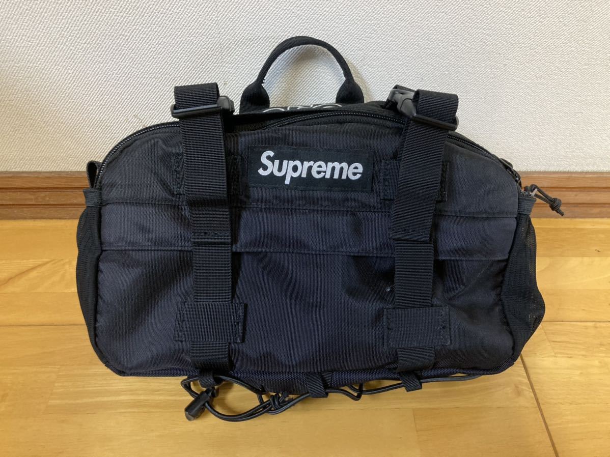 19AW Supreme Waist Bag Black シュプリーム ウエストバッグ  