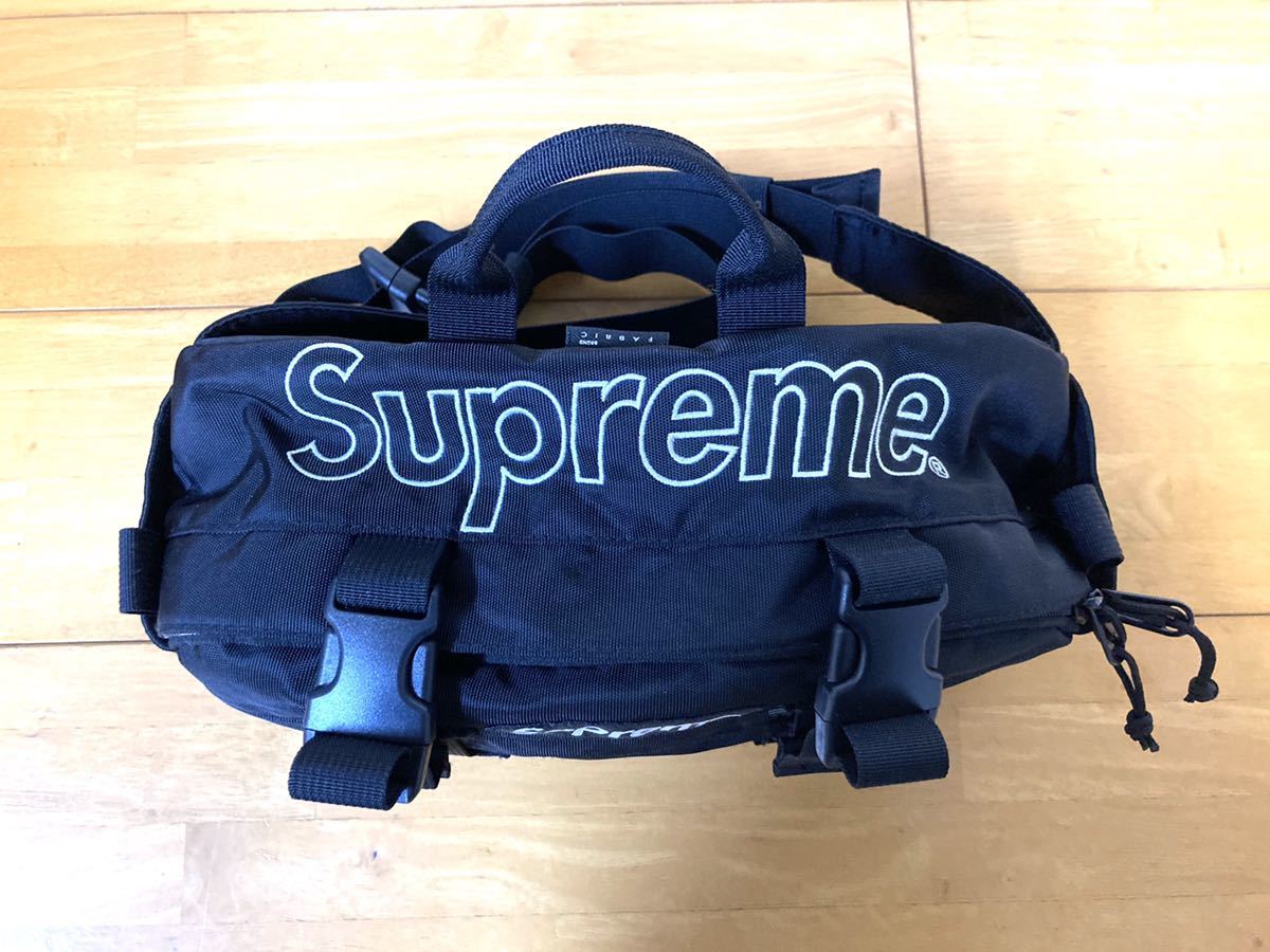 19AW Supreme Waist Bag Black シュプリーム ウエストバッグ  