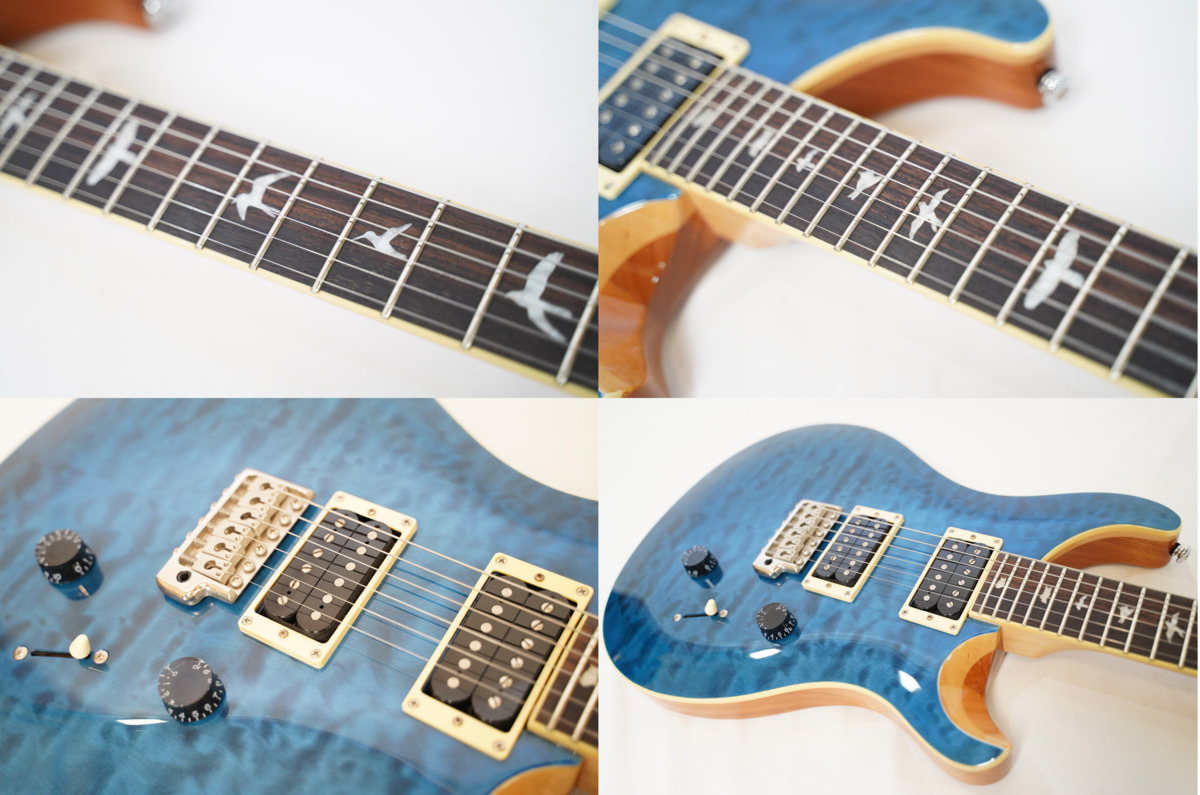 PRS SE CUSTOM 24 BlueMatteo Natural Back キルトメイプルトップ 