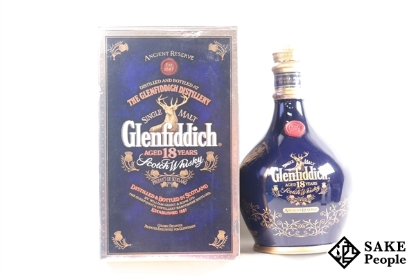 ◇注目! グレンフィディック 18年 エンシェントリザーブ 青 陶器 700ml