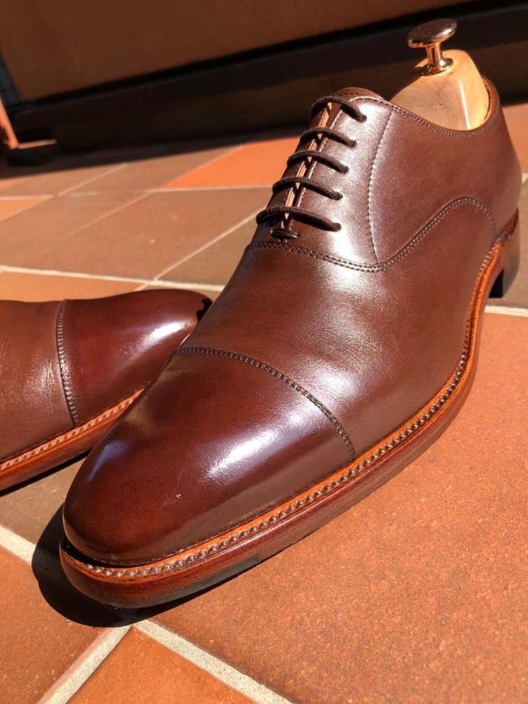 美品】SCOTCH GRAIN HA-9046 ストレートチップ ブラウン 25.0cm 
