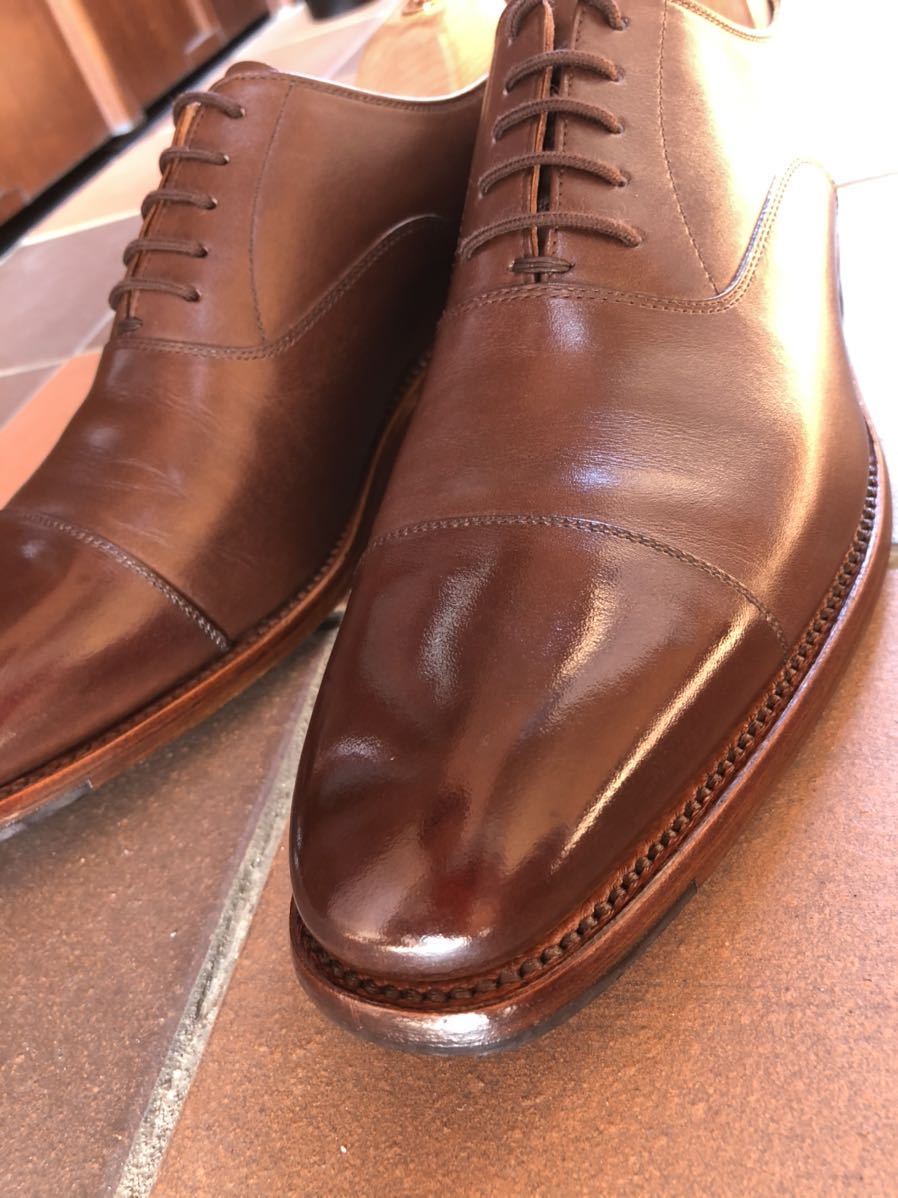 美品】SCOTCH GRAIN HA-9046 ストレートチップ ブラウン 25.0cm 