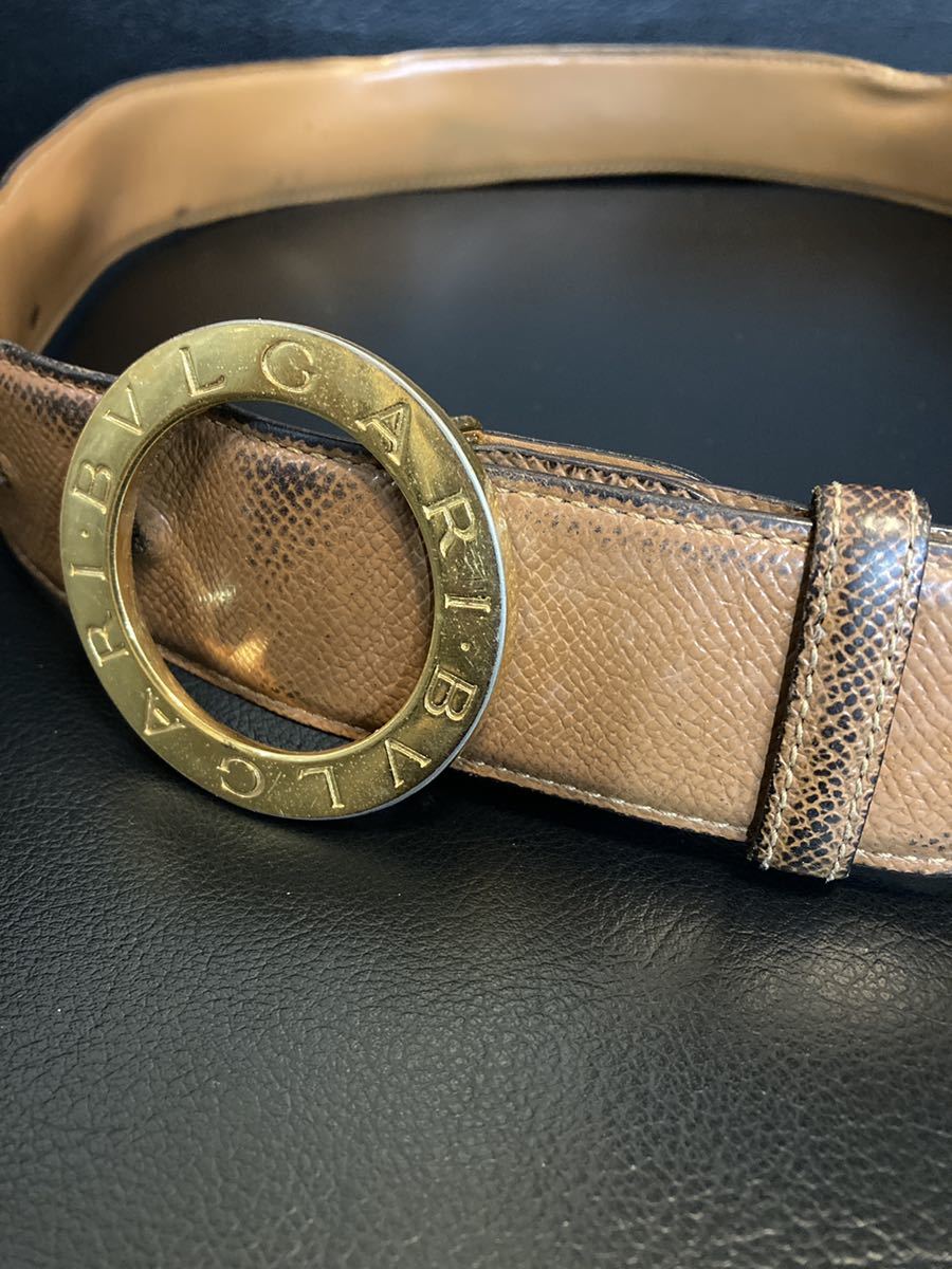 ブルガリ BVLGARI ベルト 本物保証 腰ベルト レザー メンズ ロゴ
