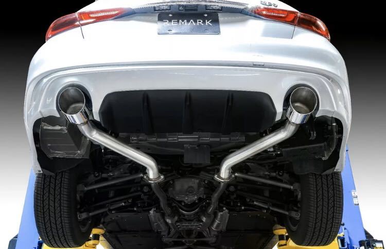 高品質新品] REMARK V37 スカイライン Q50 ストレート マフラー 2本 