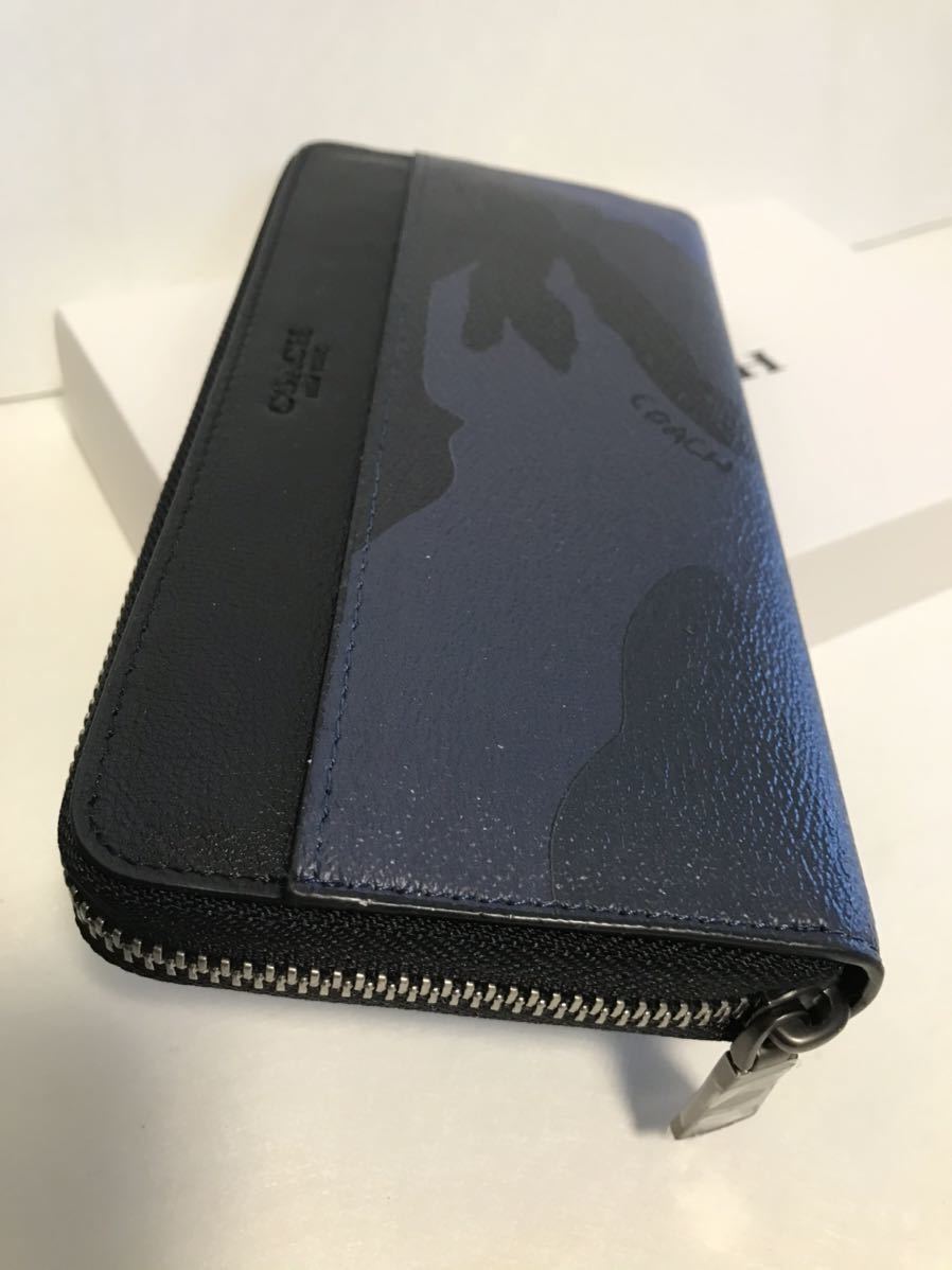低価，最新作 COACH コーチ ラウンドファスナー ブラック ブルー 長財布 財布 メンズ レディース 品 匿名配送(長財布（小銭入れあり）)｜売買されたオークション情報、yahooの商品情報をアーカイブ公開 - オ 長財布（小銭入れあり）