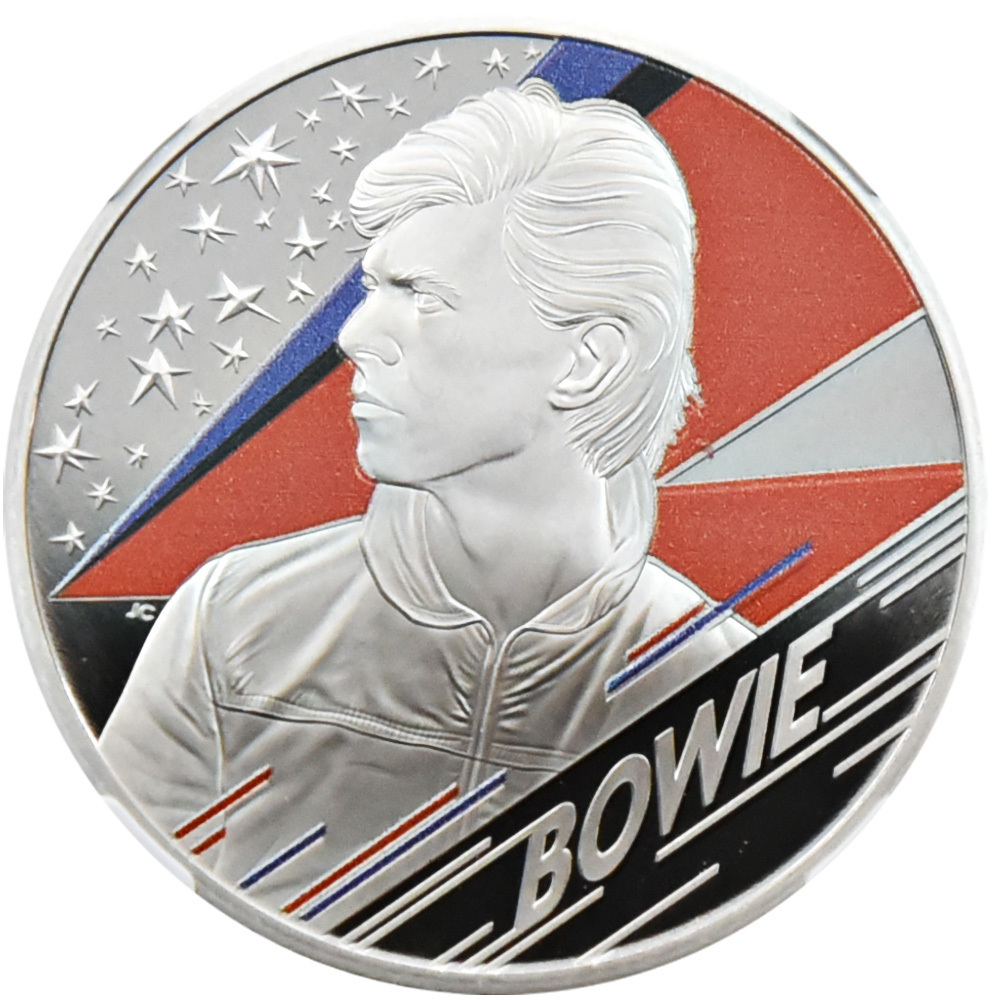 ☆1円スタート】2020 デヴィッド・ボウイ 2ポンド1オンス銀貨