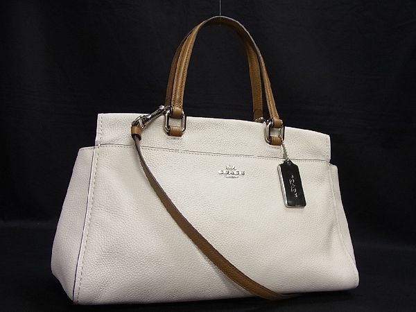 1円 □新品□未使用□ COACH コーチ 27420 レザー SV金具 2WAY 