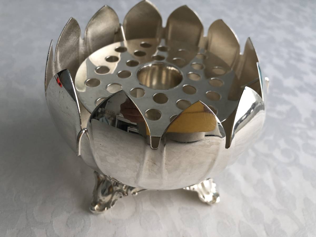 ローズボウル シルバープレート ヴィンテージ イギリス 花器 フラワー
