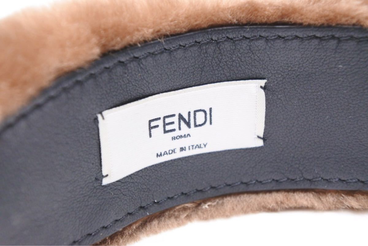 FENDI フェンディ カチューシャ ヘアバンド ズッカ柄 ブラウン