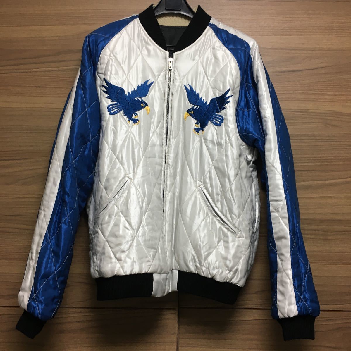極 テーラー東洋 リバーシブルスカジャン 蛇×ドクロ ジャパンマップ L