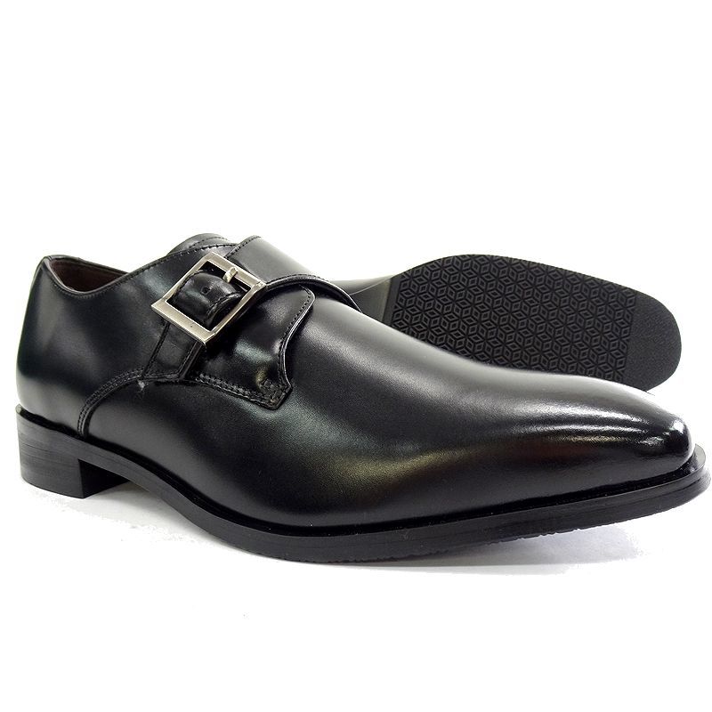 ■madras MODELLO マドラス モデロ 新品 三越伊勢丹取扱 抗菌防臭 モンクストラップ レザービジネスシューズ DM5126黒 27 ▲032▼bus1017f