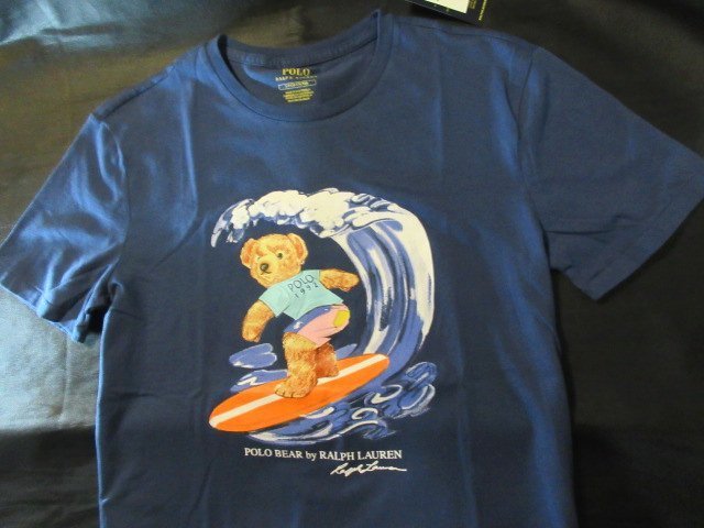 本物正規◆ポロラルフローレン◆Tシャツ ポロベアー E BLUE 薄紺系■XL■新品 0301-040