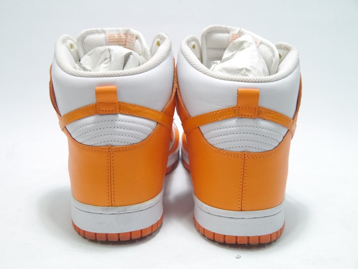 16.ナイキNIKEダンク ハイ27.5cmホワイト/オレンジ317982-113/2011年 