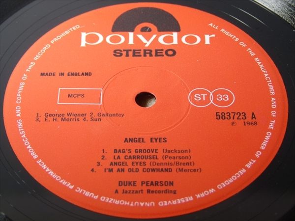 【UKオリジナル】ANGEL EYES / Duke Pearson