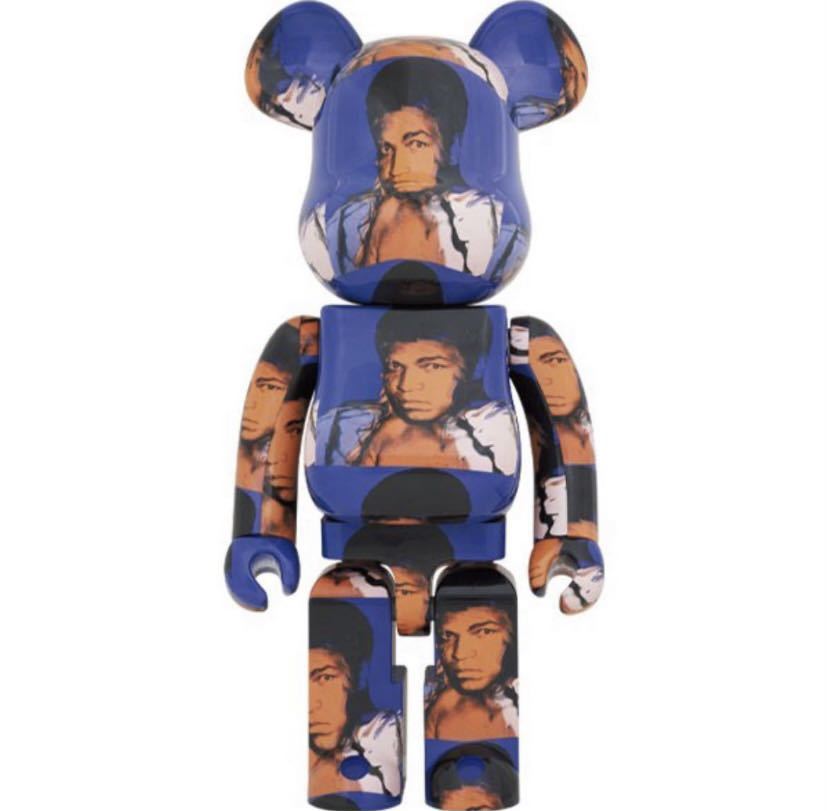 【未使用】BE@RBRICK Andy Warhol's Muhammad Al1000％ ベアブリック アンディ ウォーホル モハメド アリ　medicomtoy