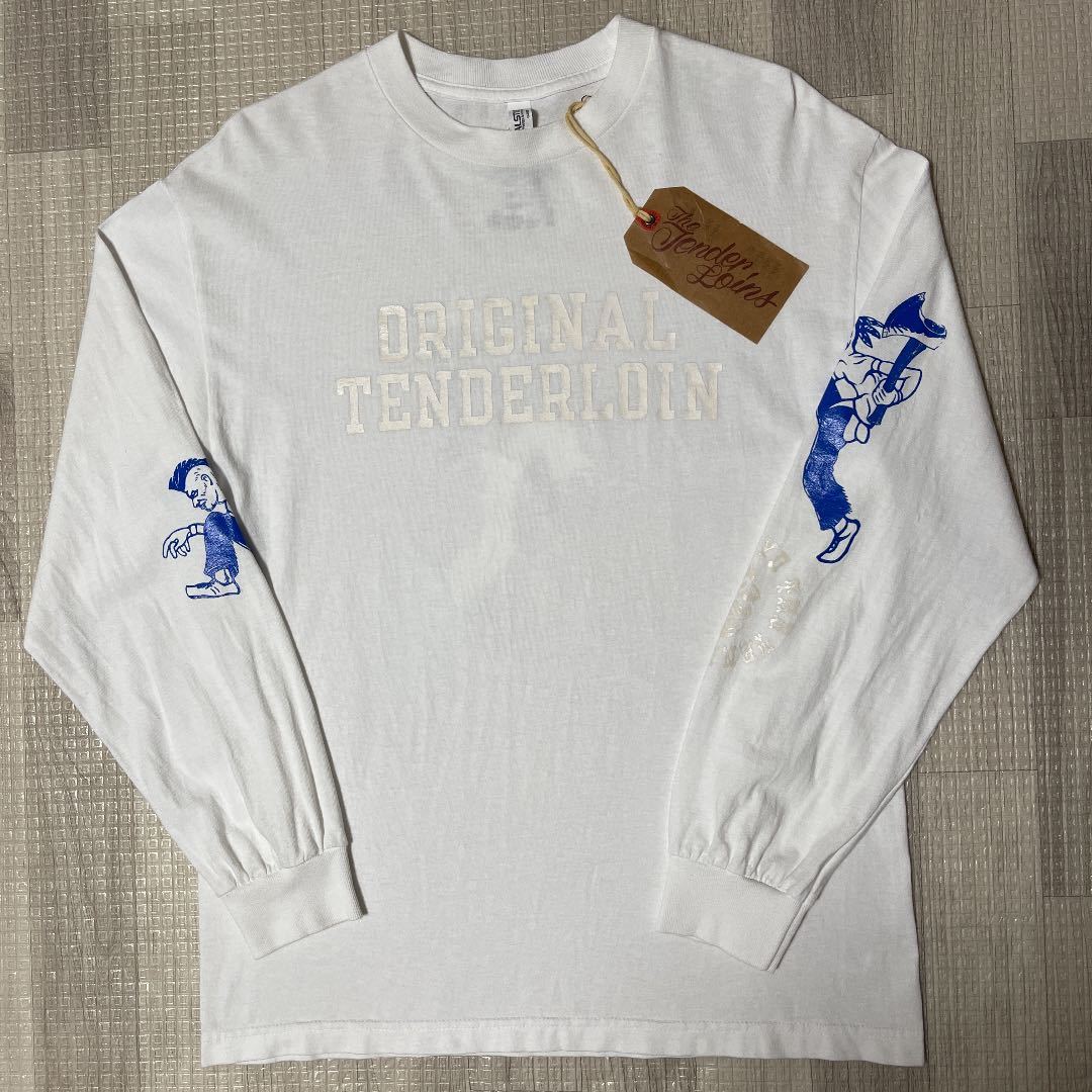 ★1円出品★ TENDERLOIN tenderloin テンダーロイン 長袖 ロング Tシャツ ロンT TEE L/S GSSD AX ホワイト 白 M 東京 渋谷 恵比寿 本店限定