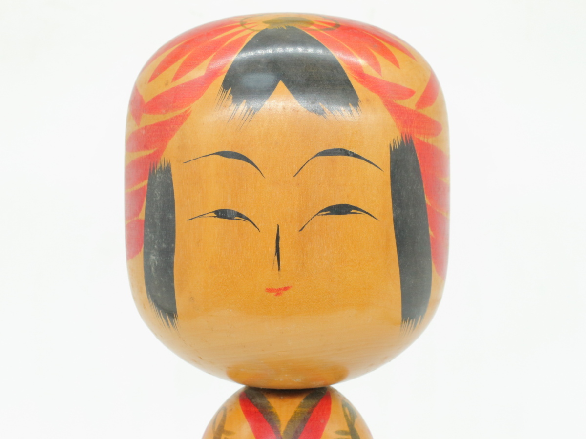 我妻吉助作 こけし 遠刈田系 師:佐藤松之進 伝統工芸品 郷土玩具