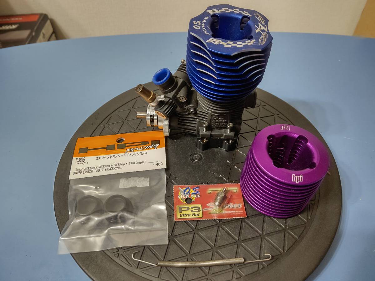 最強！トラギーレーシングエンジン　OS28XZ　小川精機　着せ替えヒートシンクおまけ　検）サベージ インファーノ ナイトレージ TNR MBX_4