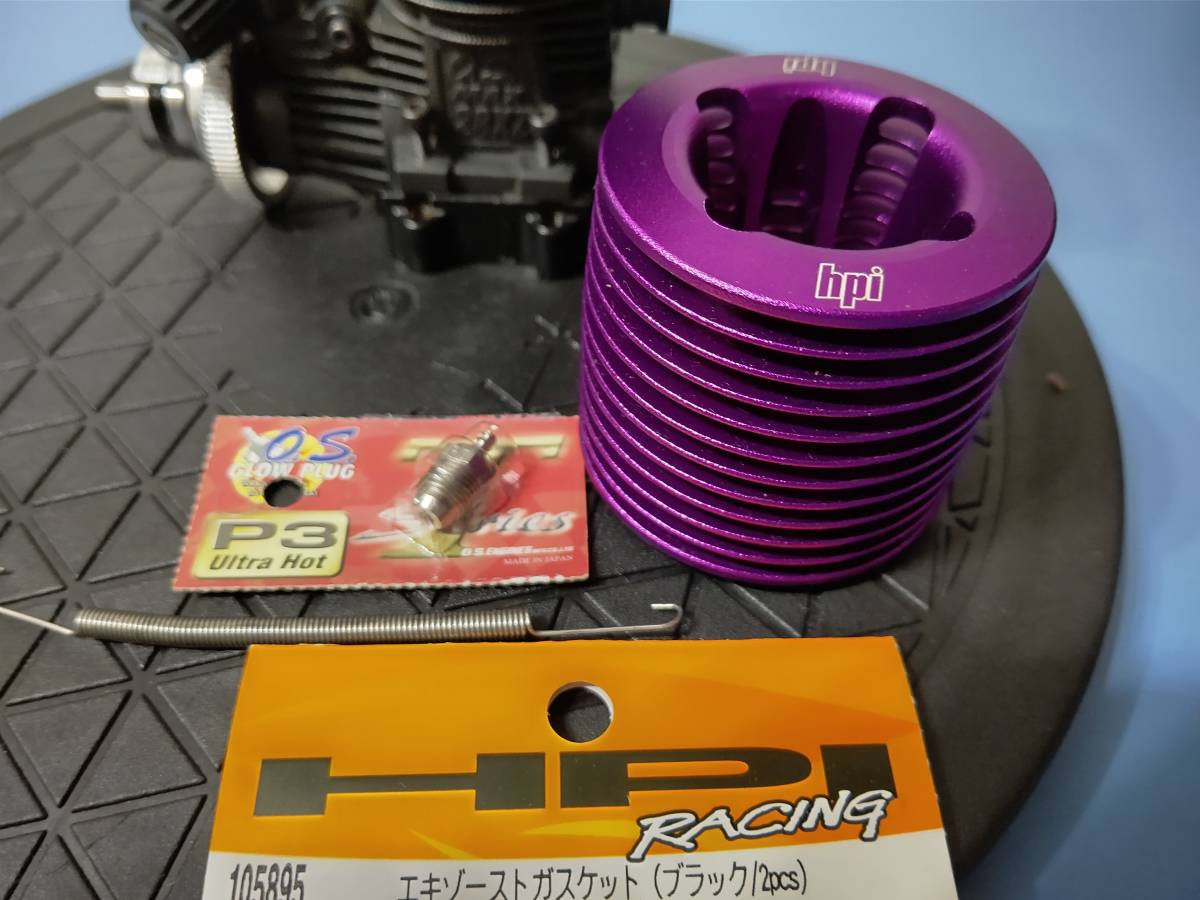 最強！トラギーレーシングエンジン　OS28XZ　小川精機　着せ替えヒートシンクおまけ　検）サベージ インファーノ ナイトレージ TNR MBX_5