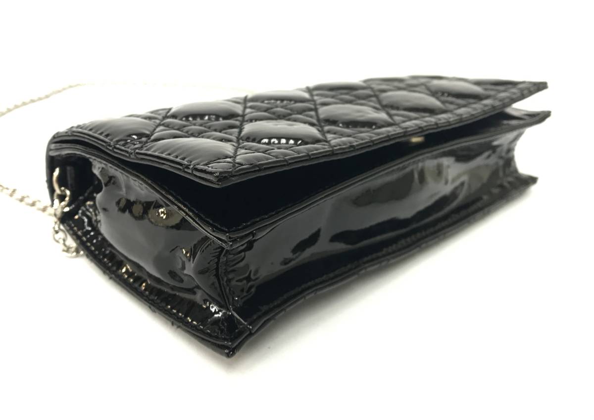 美品 Christian Dior クリスチャンディオール エナメル チェーン 