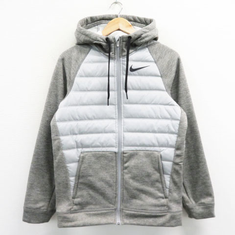 NIKE ナイキ 中綿ジャケット ブラック 切り替えフード付き メンズXL