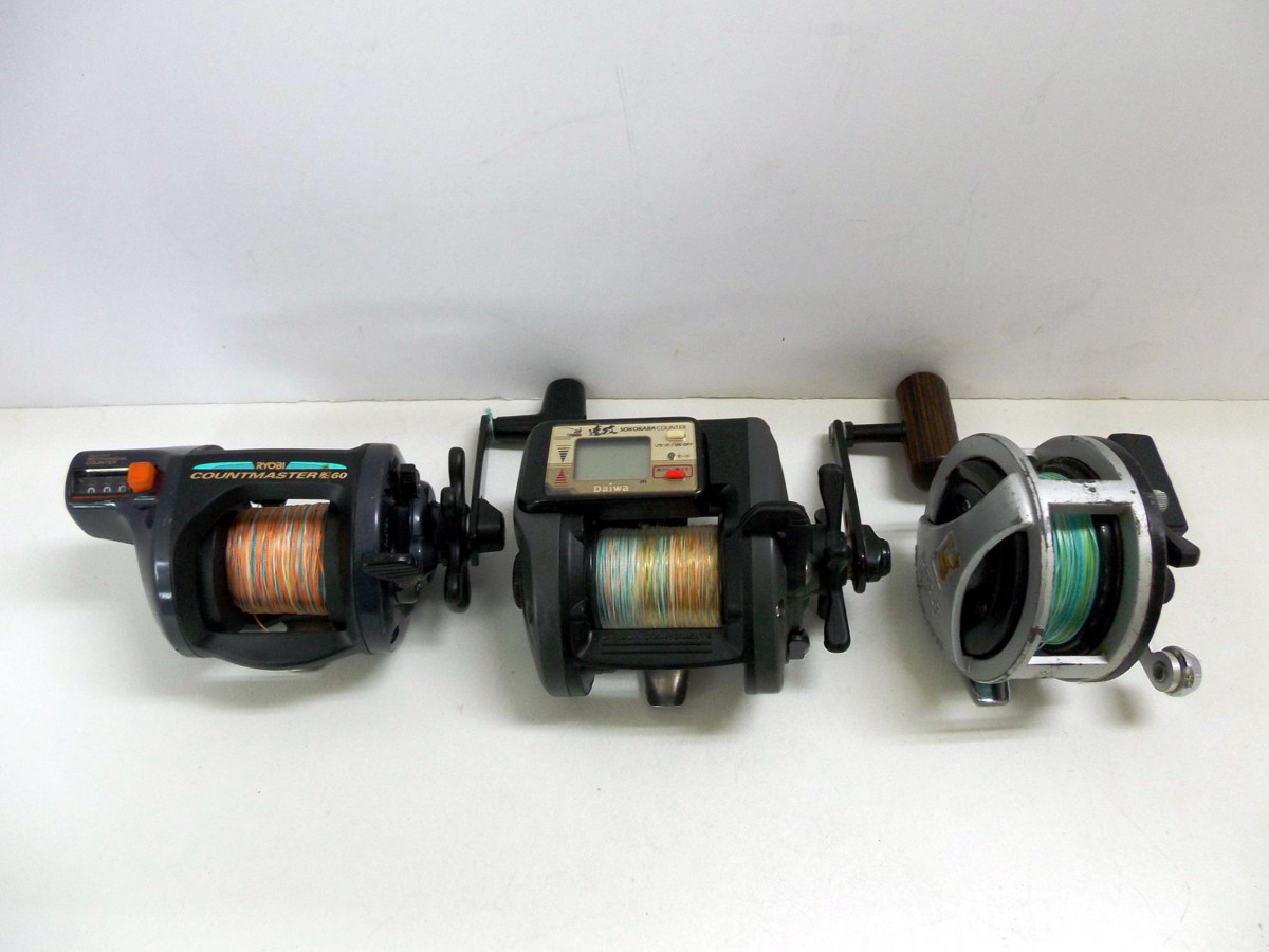 【人気セール，送料無料】 16S0212-98店70034 Daiwa 速攻 GS-35/RYOBI COUNTMASTER 船60/OLYMPIC CIRCLE リール 3個セット ダイワ リョービ オリムピック(ダイワ)｜売買されたオークション情報、yahooの商品情報をアーカイブ公開 - オーク 手動
