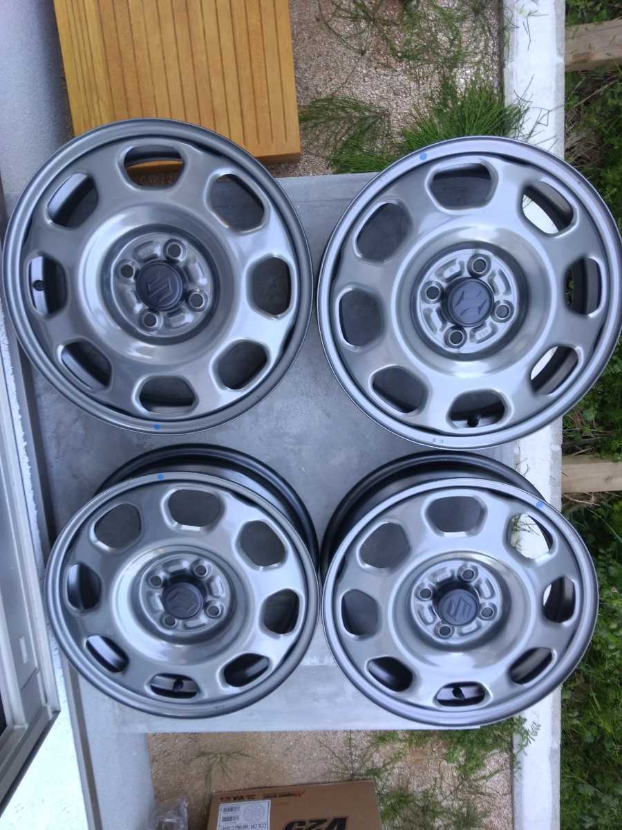 豊富な，人気SALE 新車外し スズキ ハスラー 純正ホイール 15&times;4.5J バルブとセンターキャップ付き(純正品)｜売買されたオークション情報、yahooの商品情報をアーカイブ公開 - オークファン 4穴