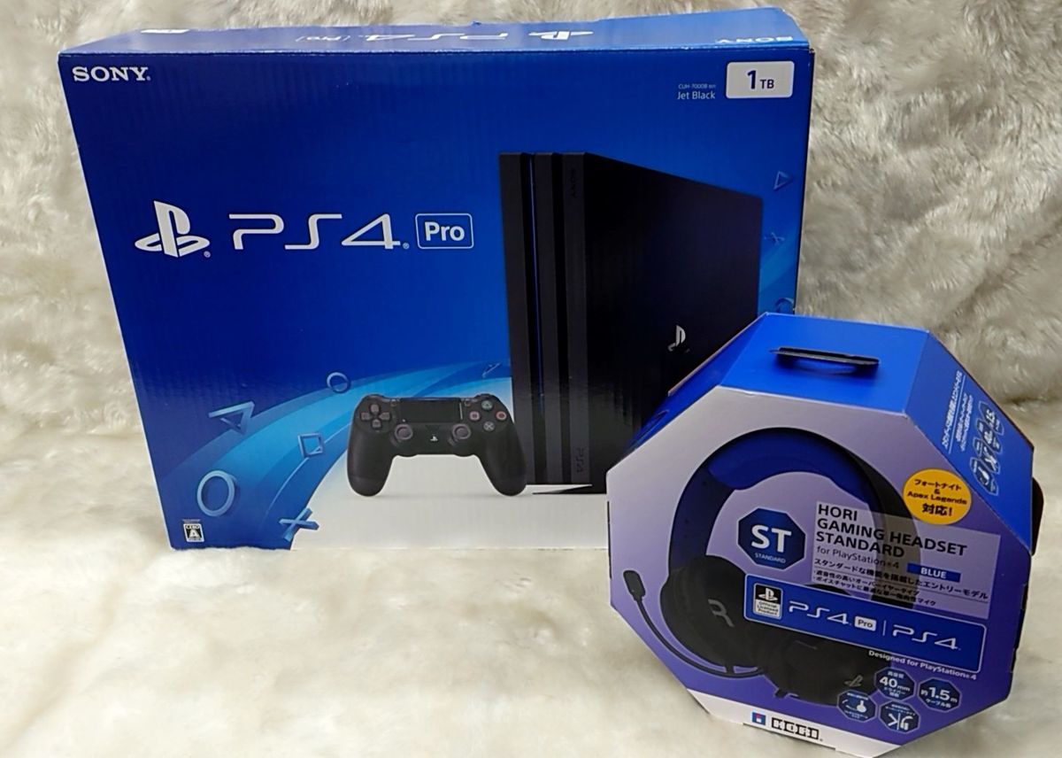 PS4 PRO CUH-7000 1TB 【欠品有り】+PS4用ヘッドセット付き【g39k-1803】