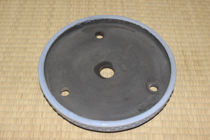 和鉢 鴻陽 均釉鋲打丸鉢 間口23cm 盆栽用具 鉢 【公式通販】