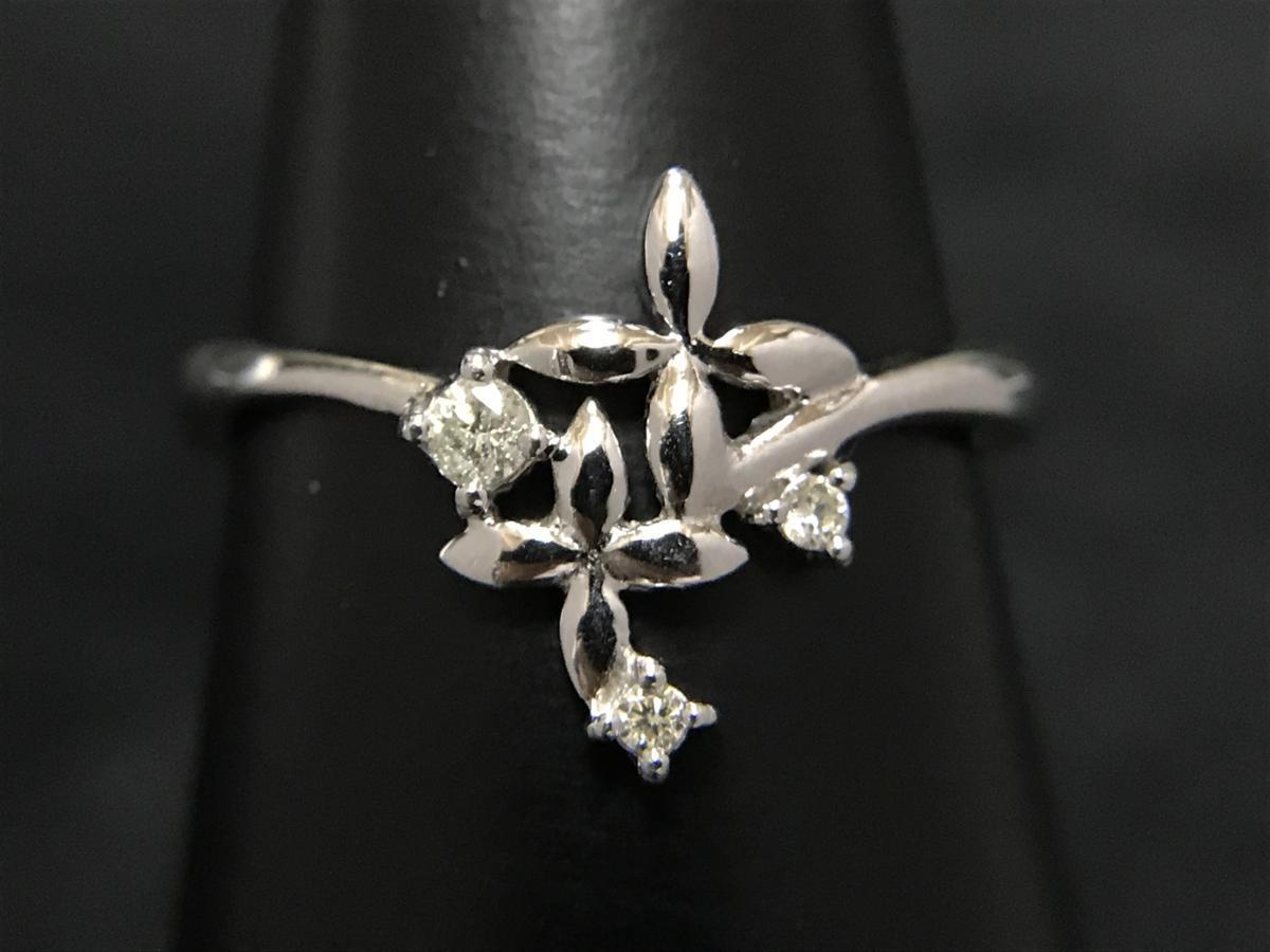 【値下げ交渉あり】K14WG　ダイヤリング　サイズ14号　送料無料　ｃｔ刻印無し_1