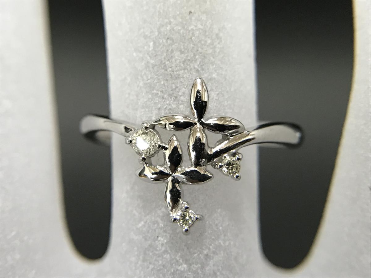 【値下げ交渉あり】K14WG　ダイヤリング　サイズ14号　送料無料　ｃｔ刻印無し_3