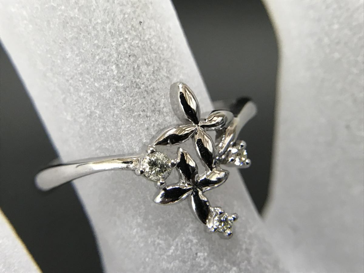 【値下げ交渉あり】K14WG　ダイヤリング　サイズ14号　送料無料　ｃｔ刻印無し_4