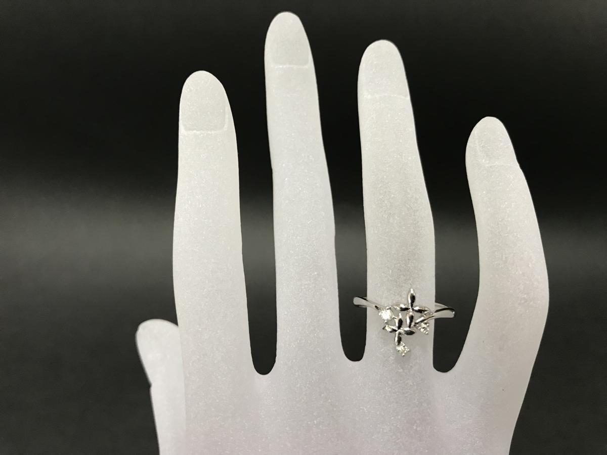 【値下げ交渉あり】K14WG　ダイヤリング　サイズ14号　送料無料　ｃｔ刻印無し_8