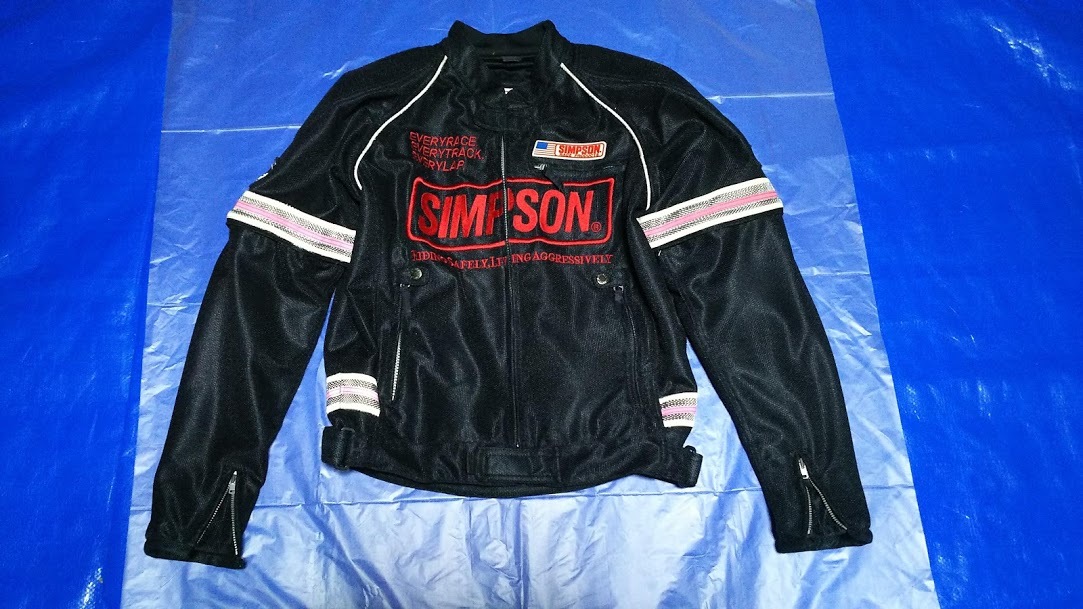 SIMPSON シンプソン ライダースジャケット メッシュジャケット サイズM