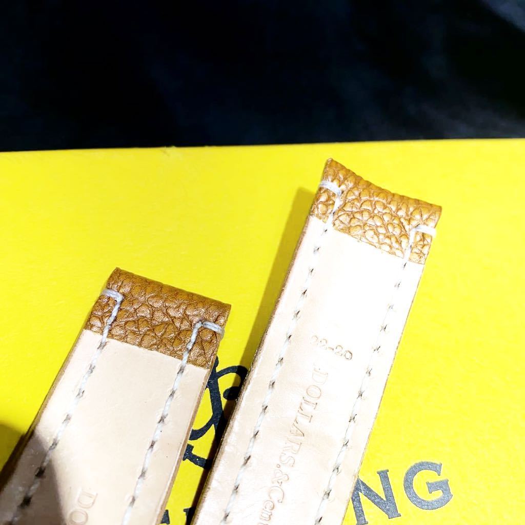 ブライトリング BREITLING レザーベルト ラグ幅 22mm／20mm Dバックル用 本革シュリンク　キャメル_5