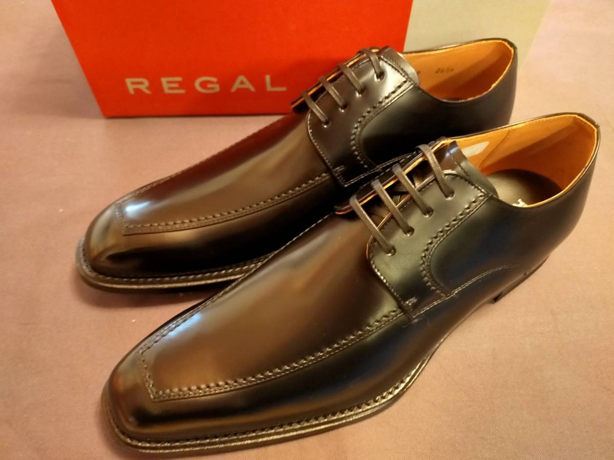 【REGAL 124R】【サイズ：26.5】【カラー：ブラック】リーガル メンズビジネスシューズ 革靴 新品未使用 日本製