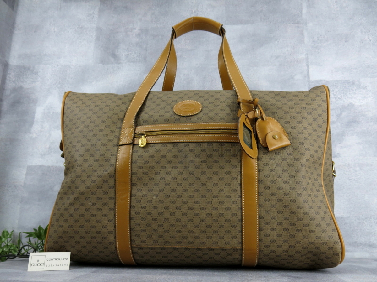 オールドグッチ レザー GUCCI マイクロGG グッチ 極 美品 ショルダー 