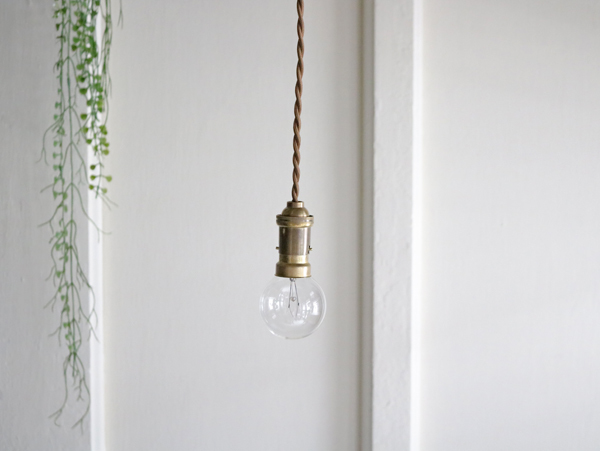 merci】A* 飴色 真鍮 ソケットランプ フランスアンティーク/吊り下げ