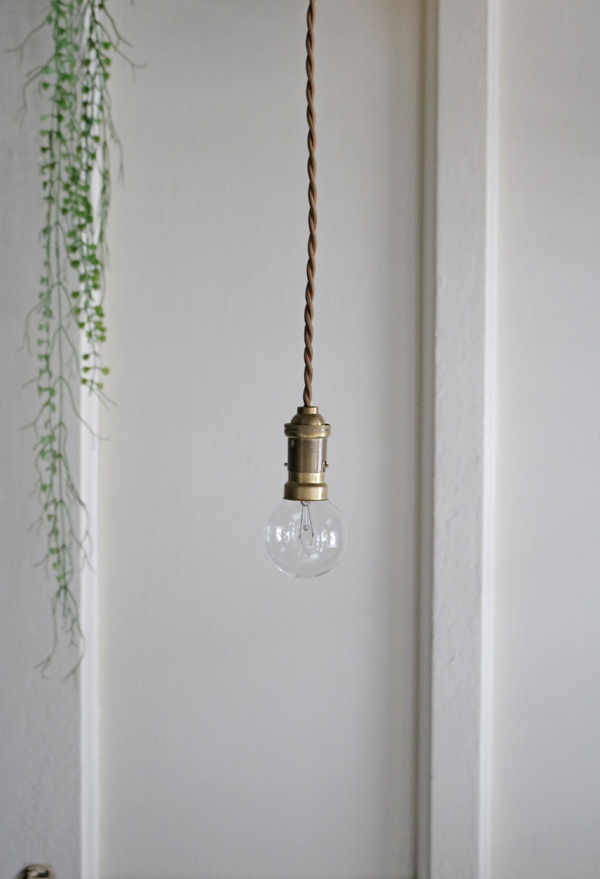 merci】A* 飴色 真鍮 ソケットランプ フランスアンティーク/吊り下げ