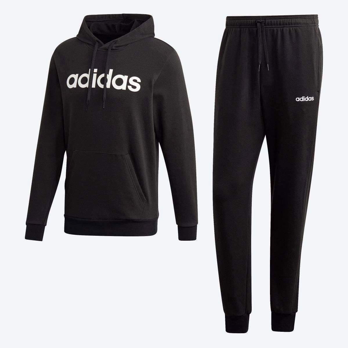 ★アディダス ADIDAS 新品 メンズ トラックスーツ スウェット パーカー パンツ 上下セット スーツ 黒 [SETFM6305-2XO] 五 零★QWER★