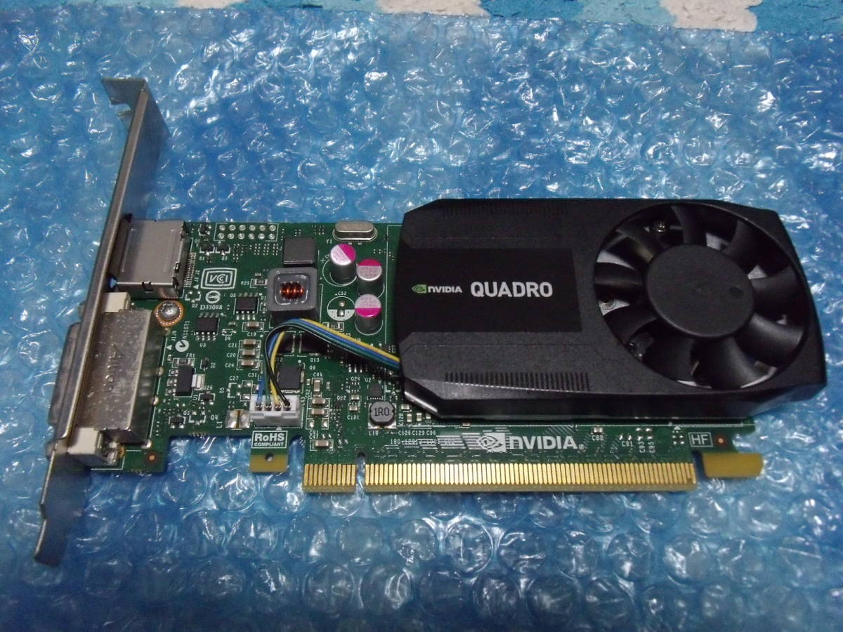 【即決・送料込み】ELSA NVIDIA Quadro K620 2GB DDR3 PCI-Express DVI-I DisplayPort 1スロット 補助電源なし