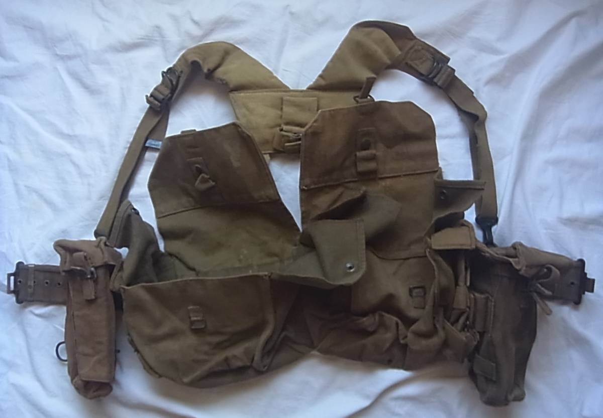 実物 南アフリカ ローデシア軍 P61/64戦闘装備セット カーキ/OG 