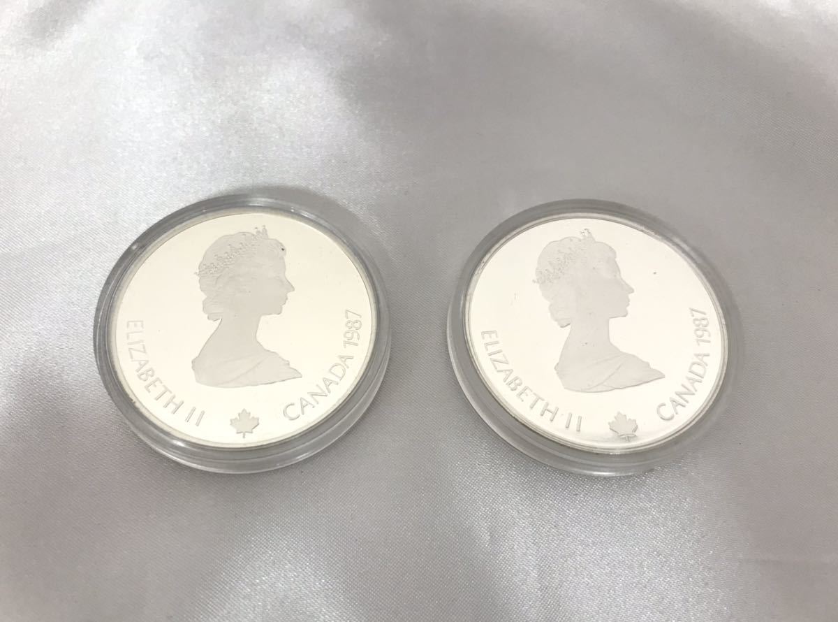 1988年 カナダ 20ドル銀貨 記念銀貨カナダ 2枚 カルガリーオリンピック