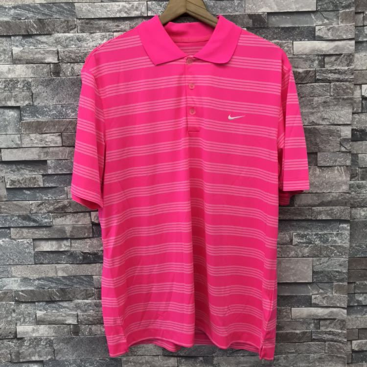 Nike Golf ナイキゴルフ ポロシャツメンズ ゴルフウェア Dri Fit ボーダー ストレッチ 半袖 スウォッシュ 刺繍 サイズxl ピンク 5981 ナイキ 売買されたオークション情報 Yahooの商品情報をアーカイブ公開 オークファン Aucfan Com